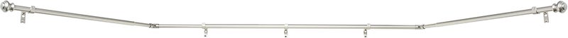 Decopolitan 34 Urn Bay Window Curtain Rod Set Antique Silver - Image 3