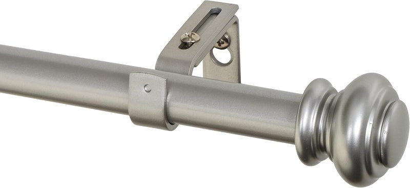 Decopolitan 34 Urn Bay Window Curtain Rod Set Antique Silver - Image 2