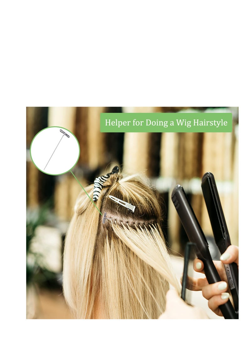 Excefore Wig T-Pins, 2 Inch Stainless Steel Wig Pins for Wigs, T-pins for Foam Head, Blocking Pins, T Pins for Sewing, Craft, and Blocking Knitting, T Pins for Office Wall - Image 4