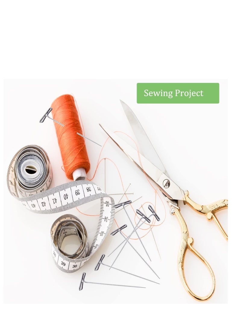 Excefore Wig T-Pins, 2 Inch Stainless Steel Wig Pins for Wigs, T-pins for Foam Head, Blocking Pins, T Pins for Sewing, Craft, and Blocking Knitting, T Pins for Office Wall - Image 5