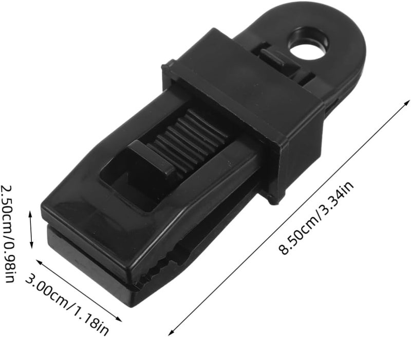 Lurrose 12pcs Heavy Duty Tarp Clips Awning Clamps for Outdoor Camping Durable Lock Grip Car Cover Clips User Friendly Design for Easy Installation - Image 2