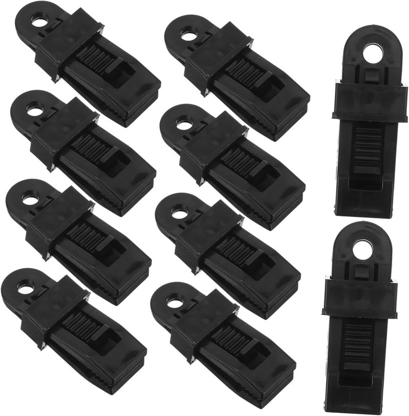 Lurrose 12pcs Heavy Duty Tarp Clips Awning Clamps for Outdoor Camping Durable Lock Grip Car Cover Clips User Friendly Design for Easy Installation - Image 1