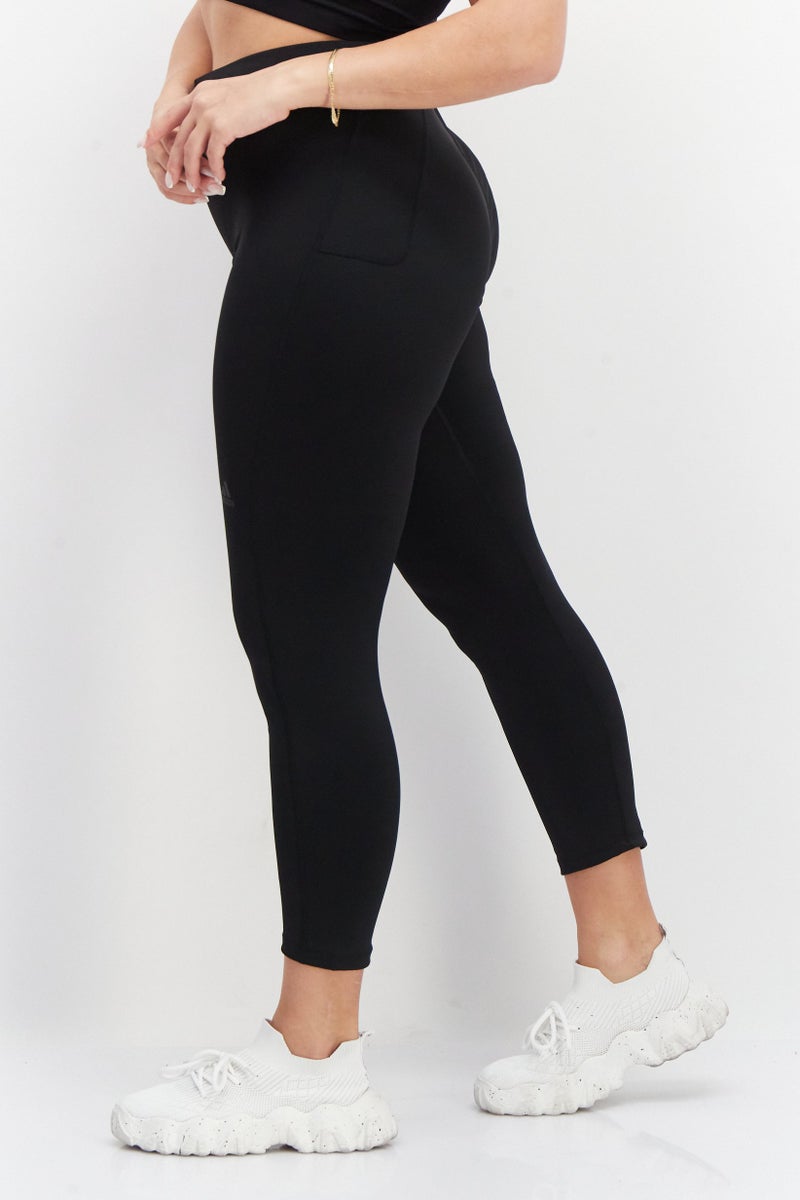 Adidas سراويل رياضية نسائية ضيقة للركض، سوداء - Image 3