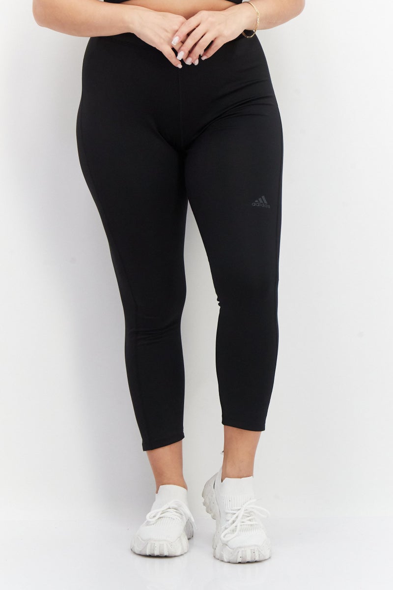 Adidas سراويل رياضية نسائية ضيقة للركض، سوداء - Image 1