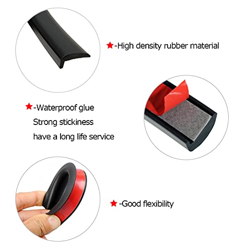 Tintvent Automotive Door Edge Trim Molding Kit with Tape, L Shaped Lip Guard for Car Fenders, Running Boards, Camper Shells, Spas, Mirrors Edge and More, Black(26Feet) - Image 3