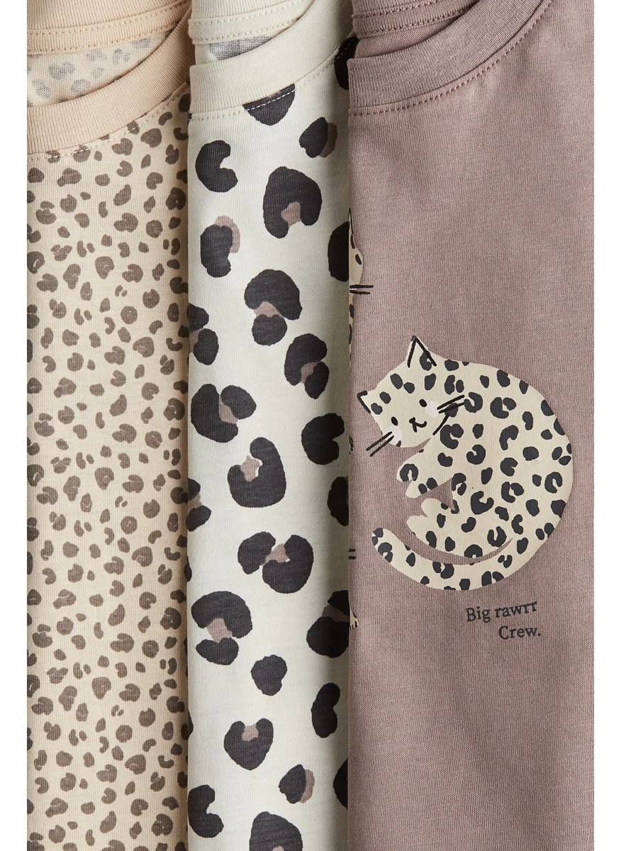 H&M 3-Pack Printed Jersey Tops