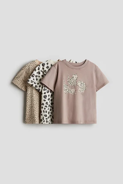 H&M 3-Pack Printed Jersey Tops