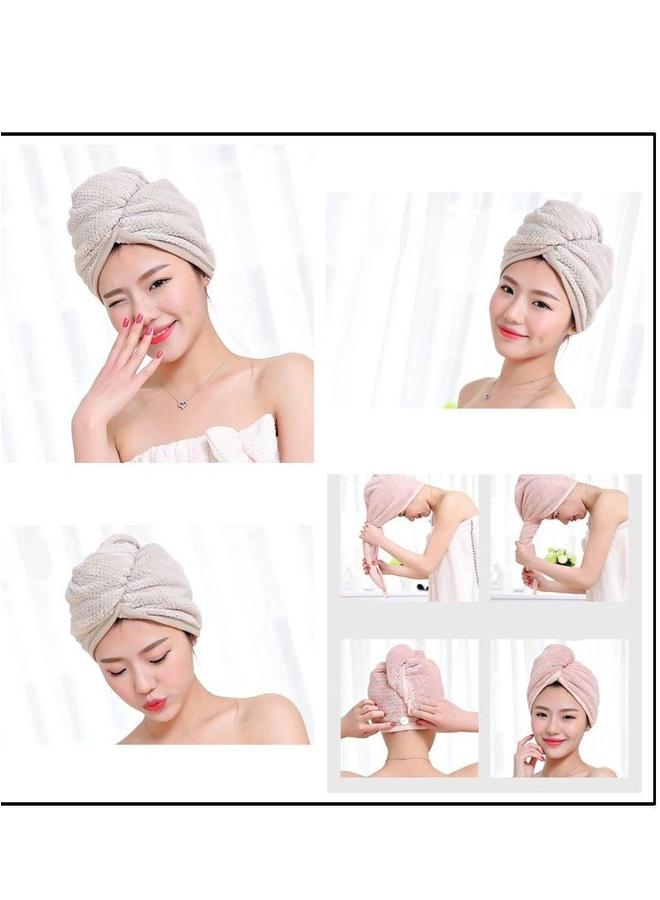 HOMESTAR Hair drying towel of the finest cotton off-white color - Image 3
