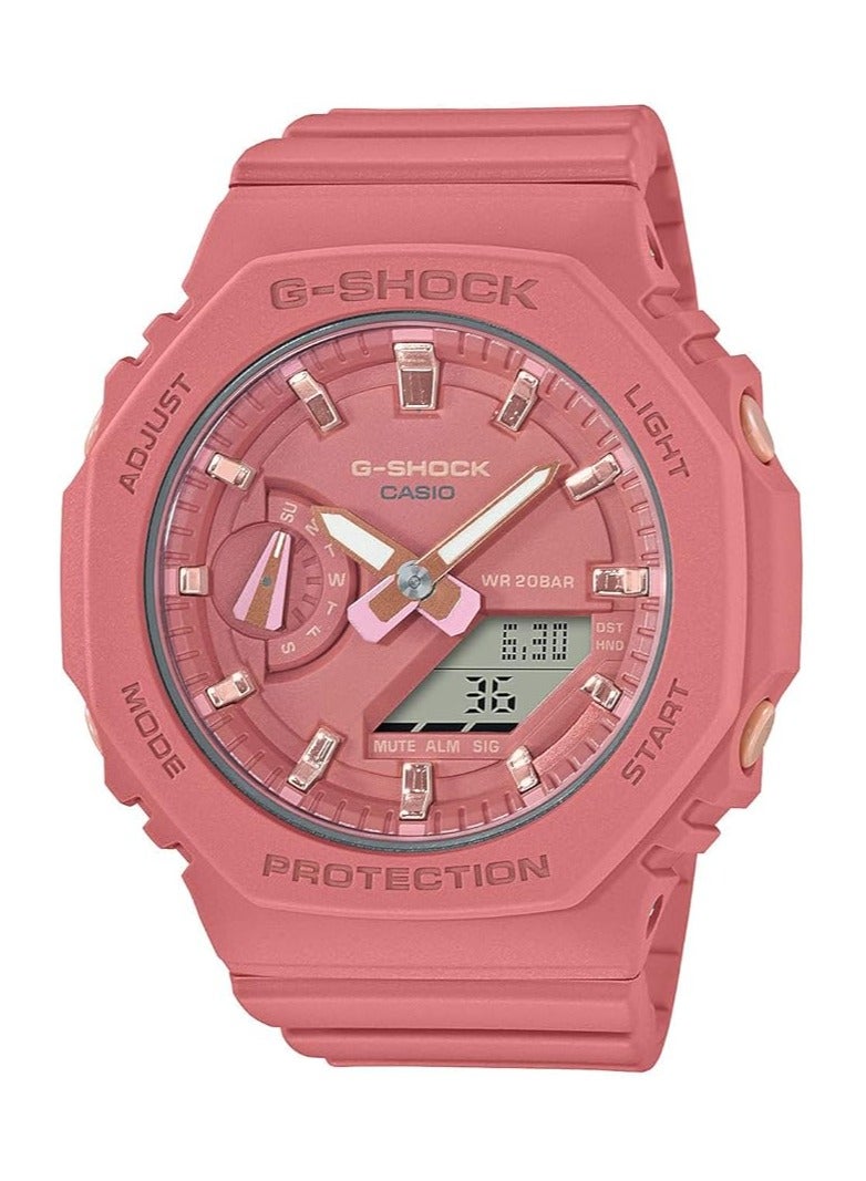 Casio G-Shock GMA-S2100-4A2DR Multi-Function Watch with Plastic Strap for Women, Pink - Image 1