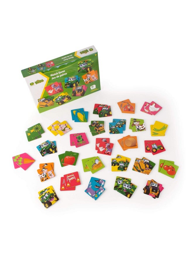 TOMY John Deere Kids Matching Game - Farm Themed Memory Game for Toddlers and Kids - John Deere Toys - Preschool Games and Learning Activities - 27 Matches - Ages 3 Years and Up - Image 1