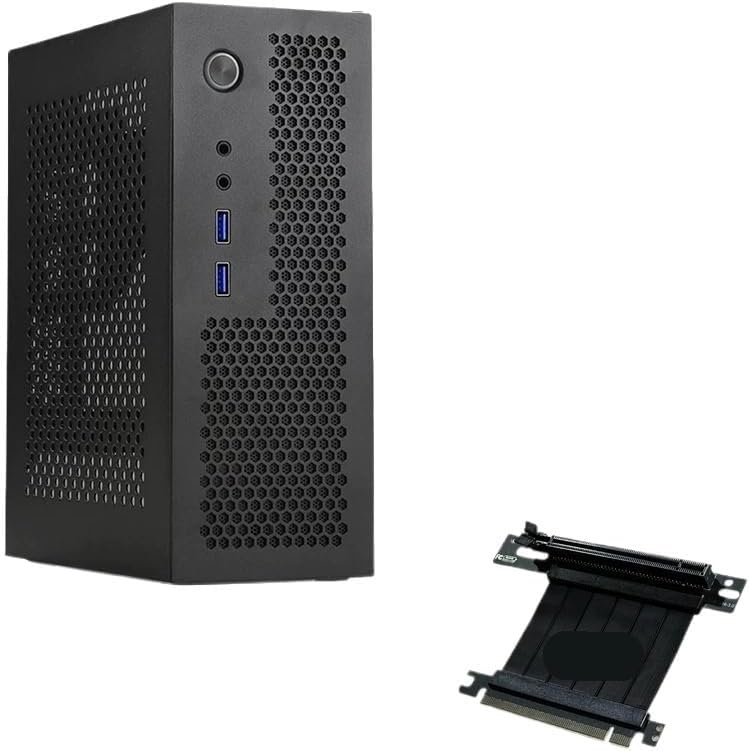 متوافق مع جهاز A4 Mini HTPC المحمول، يدعم SSDs بحجم 2.5 بوصة من نوع PCIe، كمبيوتر صناعي مدمج مع حالة طاقة مرنة (اللون الأسود، معيار U3) - Image 1