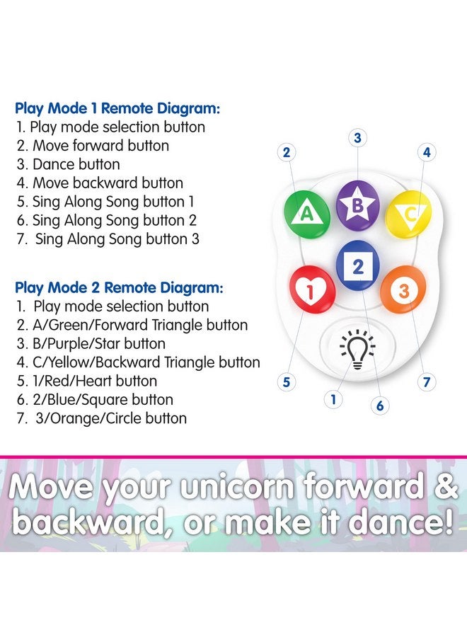 The Learning Journey Play & Learn - Infrared Remote Control Dancing Unicorn - Unicorn Toys for Girls - Toddler Toys for Girls Ages 2 Years and Up - Award Winning Toys - Image 4