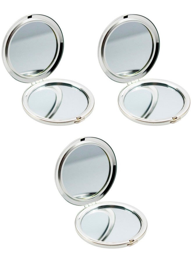 Stephanie Imports Set Of 3 Double Sided Magnifying Round Compact Mirrors With Printed Insert (Colorful Checkered Pattern) - Image 3