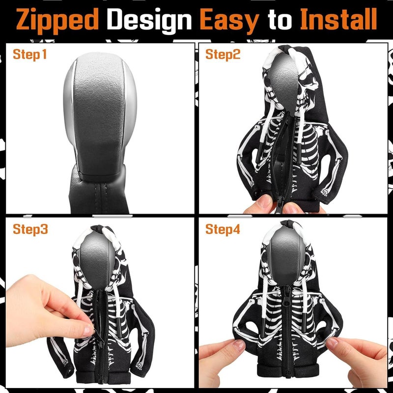 Humorous Gear Shift Hoodie Decoration Universal Mini Shift Lever Cover Zipper Perfect Interior Design Addition Gift Idea - Image 4