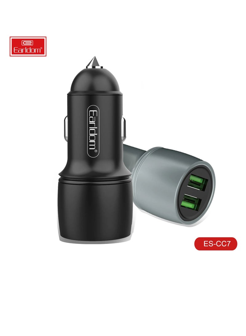 ELTRAZONE "Car USB Charger with Dual QC3.0 Quick Charge – 2-Port USB Fast Charger for iPhone 12, Includes Cable" - Image 1