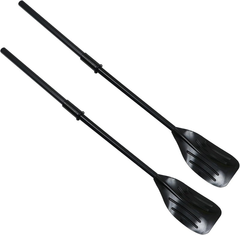 UPKOCH 2pcs Detachable PVC Kayak Paddle Set, Thickened Reinforced Plastic Canoe Oars for Boating and Water Sports, Black Waterproof Boat Paddles for Inflatable Rafts and Kayaks - Image 1