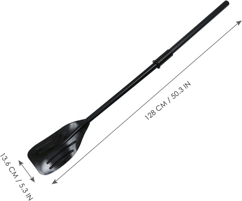 UPKOCH 2pcs Detachable PVC Kayak Paddle Set, Thickened Reinforced Plastic Canoe Oars for Boating and Water Sports, Black Waterproof Boat Paddles for Inflatable Rafts and Kayaks - Image 2