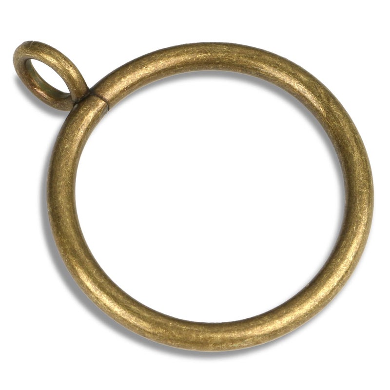 Awoin 14 PCS 125Inch Antique Brass Eyelet Curtain Rings This 1 14 Inch Small Size Curtain Rod Rings Can Fit Up to 10Inch Curtain Panels ERB10