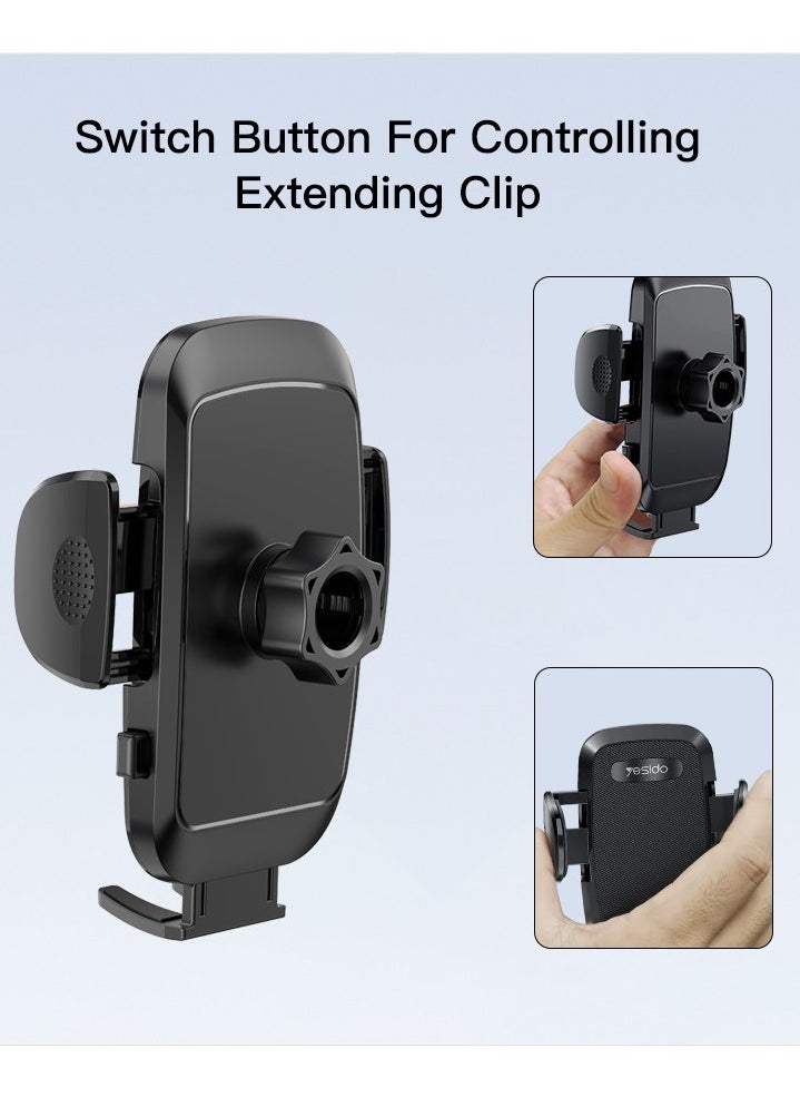 Generic - "Yesido C139 Car Holder with Automatic Suction Cup and 360° Rotation – Black" - Image 1