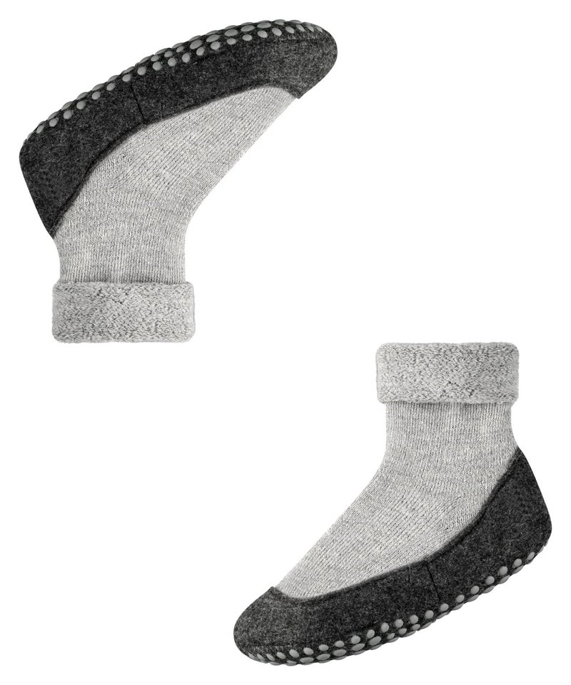 FALKE Unisex Kids Cosyshoe Slipper Socks, Cozy Warm, Merino Wool, House Socks for Winter and Fall, Grips On Sole, Grey (Light Grey 3400), 5.5-6.5, 1 Pair - Image 5