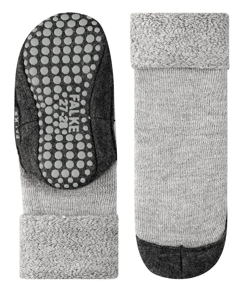 FALKE Unisex Kids Cosyshoe Slipper Socks, Cozy Warm, Merino Wool, House Socks for Winter and Fall, Grips On Sole, Grey (Light Grey 3400), 5.5-6.5, 1 Pair - Image 4