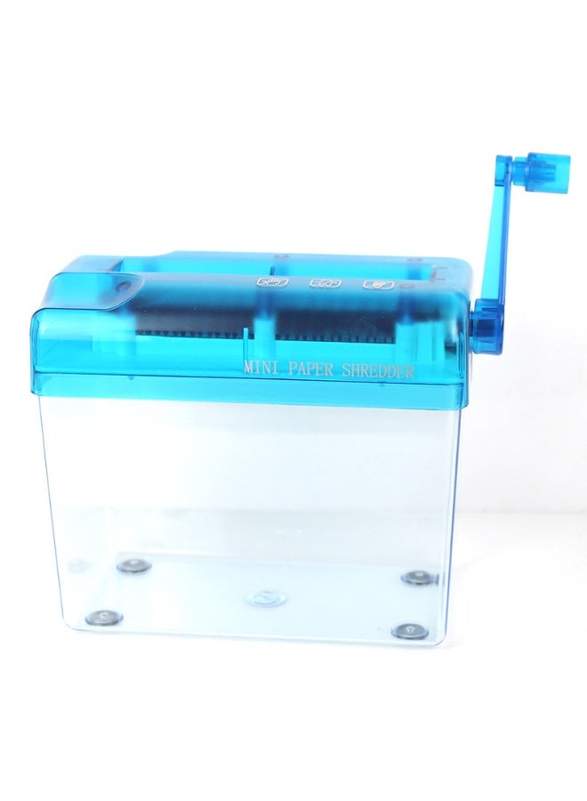 Generic 1 Piece Hand Operated Mini Paper Shredder For Home & Office Multicolour 