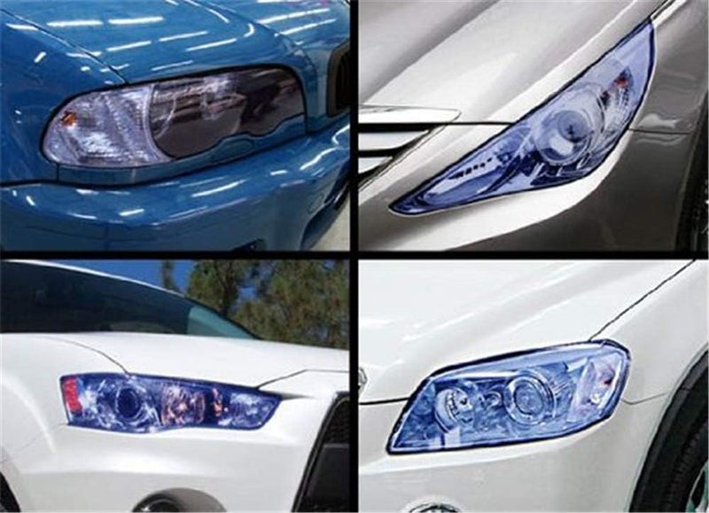 F & B LED LIGHTS 12 by 48 Inches Self Adhesive Headlight, Tail Lights, Fog Lights Tint Vinyl Film with Knife and Hand Tool (Dark Blue) - Image 2
