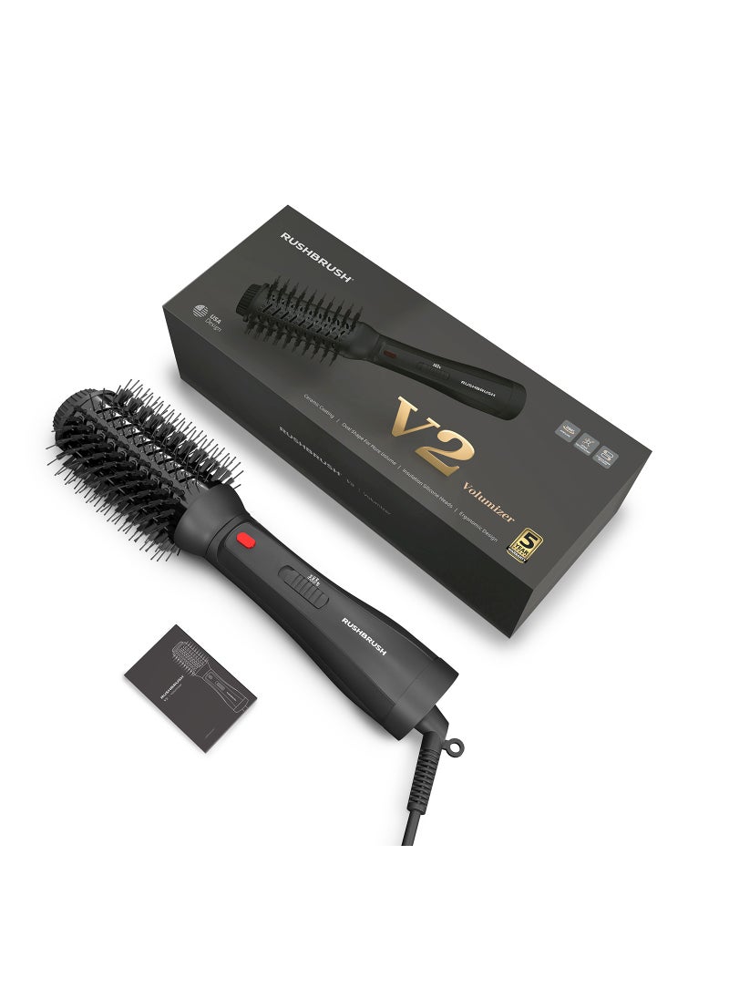 Rush Brush - V2 Volumizer Black 3 Heat/2 Speed , 1200W , Ionic - Image 1