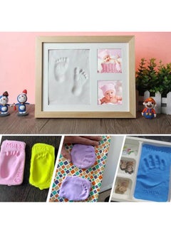 Thoraya DIY Baby Care Hand Foot Inkpad Handprint Footprint Fingerprint 7 Color Soft Clay Fluffy Foam Supplies Antistress Kids Toys for Children  - Image 4