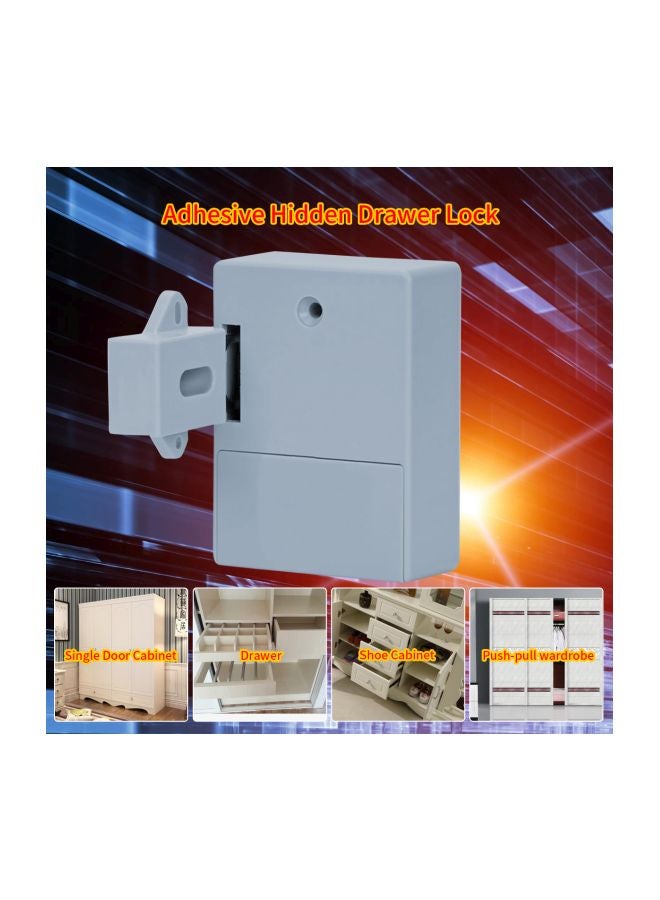 Smart Sensor Cabinet Lock System Grey 8.5x6.3x2.9cm - Image 2