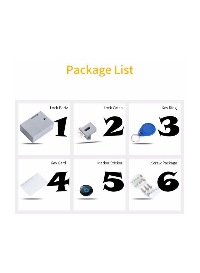 Smart Sensor Cabinet Lock System Grey 8.5x6.3x2.9cm - Image 5