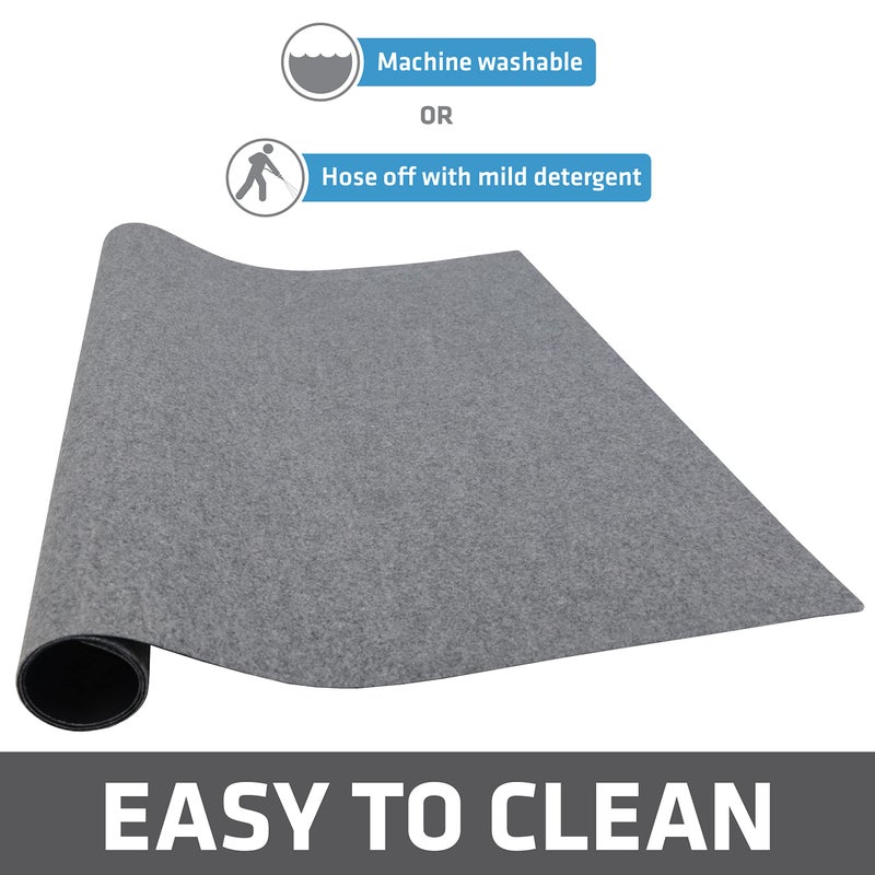 Drymate Dog Crate Mat Liner, Absorbs Urine, Waterproof, Non-Slip, Washable Puppy Pee Pad for Kennel Training - Use Under Pet Cage to Protect Floors, Thin Cut to Fit Design (USA Made) (LGrey)(29"x48") - Image 5