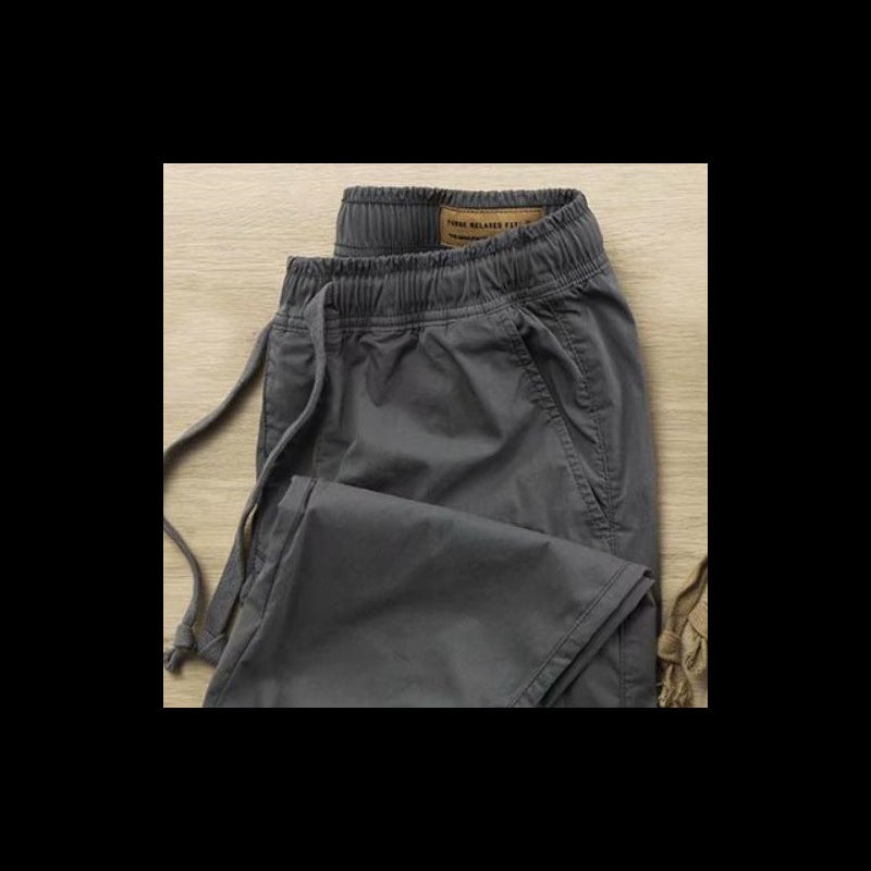 Mens Durable Work Pants Big Size Summer Gray 
