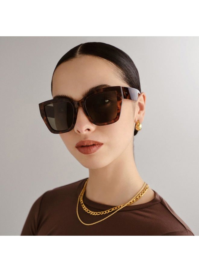 AIRE Women's Haedus Sunglasses, Dark Tort, Brown, One Size - Image 4