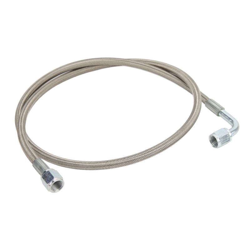 Turbo Oil Feed Line 12 Inches Stainless Steel Braided - 90 Degree Swivel Fittings Turbocharger Lubricant Line for Turbocharged Engine Systems - Image 3