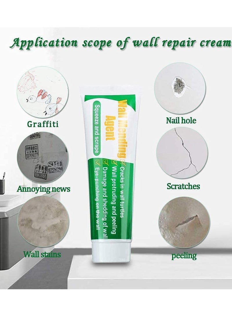 MJZ Wall Repairing Ointment, Wall Repair Cream, Wall Crack Repair Paste, Wall Mending Agent, Universal Caulk Sealing Broken Hole Filler Walls Peeling Graffiti Gap Repair Cream - Image 4
