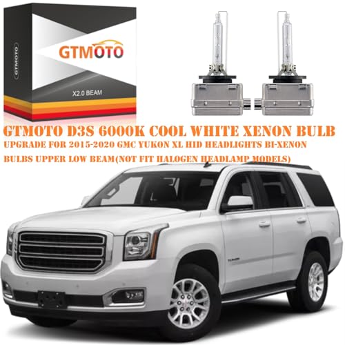 GTMOTO D3S Xenon Bulbs for 2015 2016 2017 2018 2019 2020 GMC Yukon XL Acadia Denali HID Headlights, 13587843 OEM 35W Projector Headlamp, 6000K Cool Bright White D3SC1 Bi-xenon Light, 2 Pack - Image 2