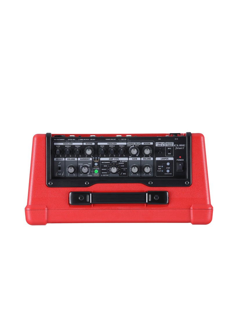BOSS CUBE Street II Battery-Powered Stereo Amplifier (Red) - Image 2