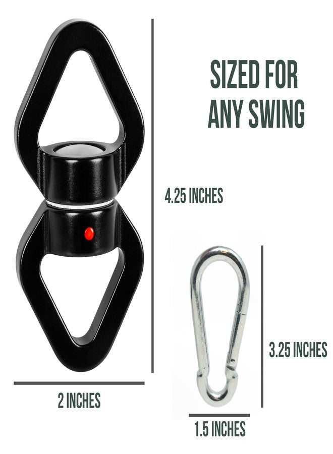 Squirrel Products Heavy Duty Swing Swivel 500 lbs Weight Capacity, 360° Rotator with Carabiner for Hammocks, Tree Swings, Aerial Yoga, Climbing, and Outdoor Activities - Image 5