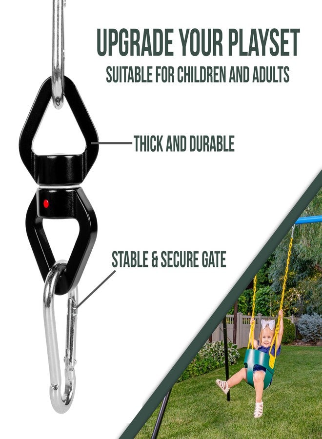 Squirrel Products Heavy Duty Swing Swivel 500 lbs Weight Capacity, 360° Rotator with Carabiner for Hammocks, Tree Swings, Aerial Yoga, Climbing, and Outdoor Activities - Image 4