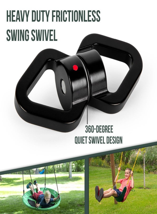 Squirrel Products Heavy Duty Swing Swivel 500 lbs Weight Capacity, 360° Rotator with Carabiner for Hammocks, Tree Swings, Aerial Yoga, Climbing, and Outdoor Activities - Image 2