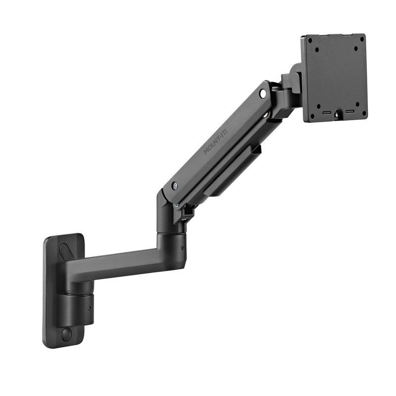 Mount-It! Mountâ€‘It! Heavyâ€‘Duty Wall Mount Arm for 49â€³ Curved & Ultrawide Monitors, Gasâ€‘Spring Full Motion, 23.5â€³ Reach, 44â€¯lb Capacity, VESA 75/100, Singleâ€‘Stud Install - Image 2