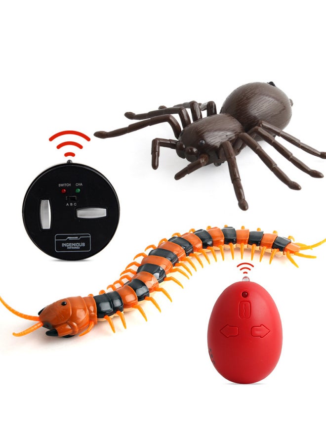 Generic Children's Electric Wireless Remote Control Simulation Centipede Scorpion Beetle Spider Whole Person Spoof Animal Model Toy-Color:9992 Red Scorpion 268g  - Image 4