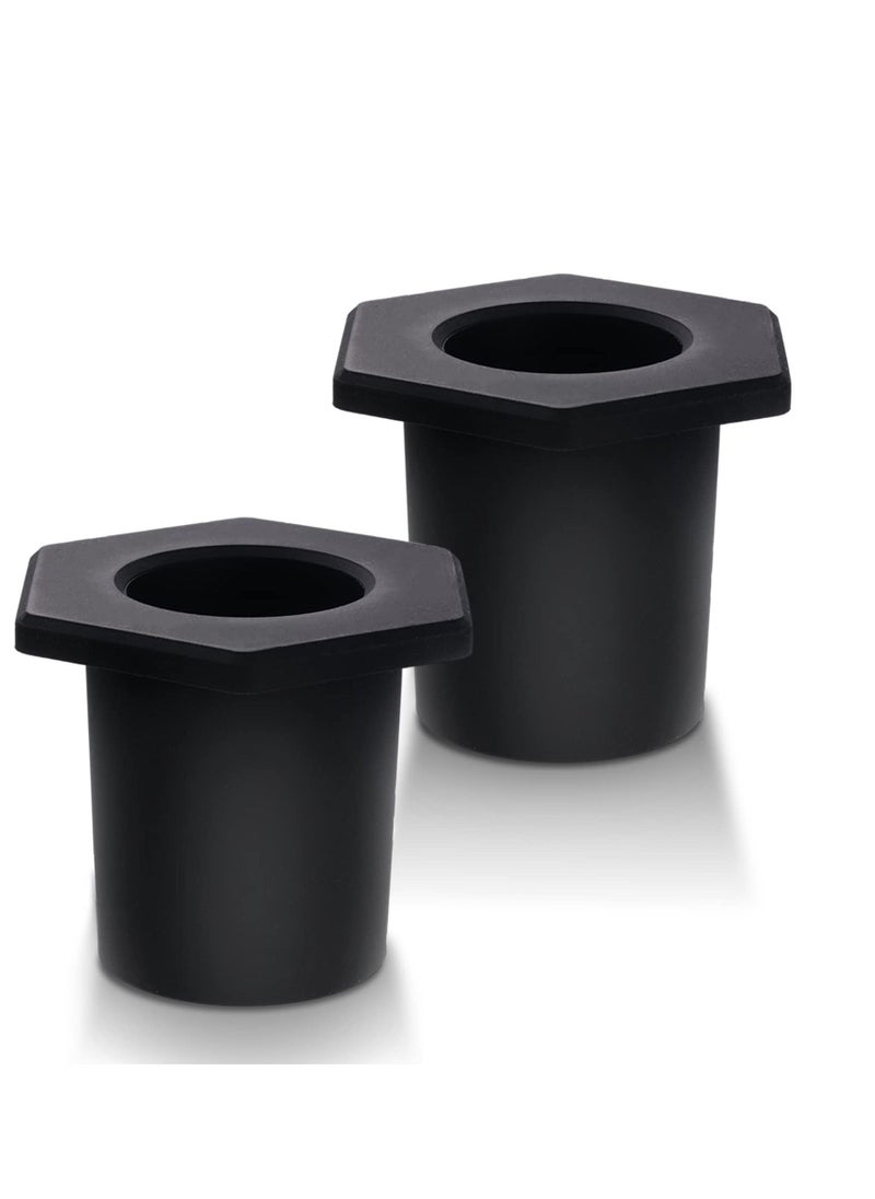 Excefore - Table Umbrella Hole Ring, Outdoor Patio Table Umbrella Hole Insert Plug, Silicone Umbrella Replacement Parts for 5-6.35CM Patio Table Hole, 3.80CM Pool Umbrella Adapter (2pcs, Black) - Image 1
