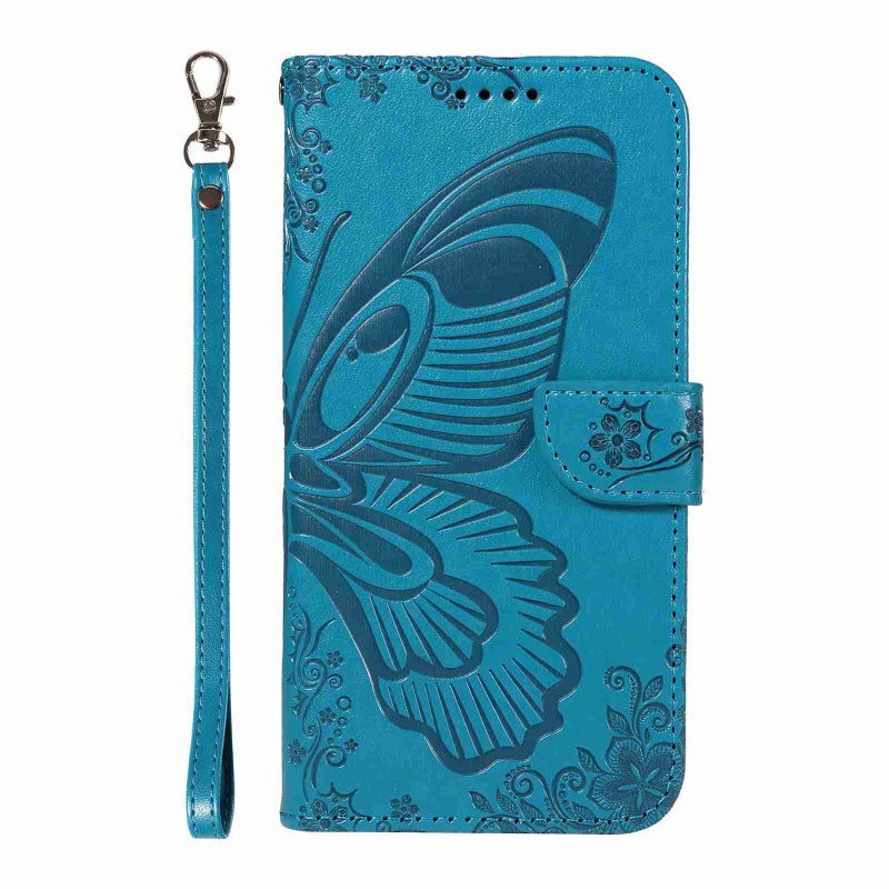 HuHa Case Cover For Huawei nova 11 5G / 12s 4G Swallowtail Butterfly Embossed Leather Phone Case(Blue) - Image 2