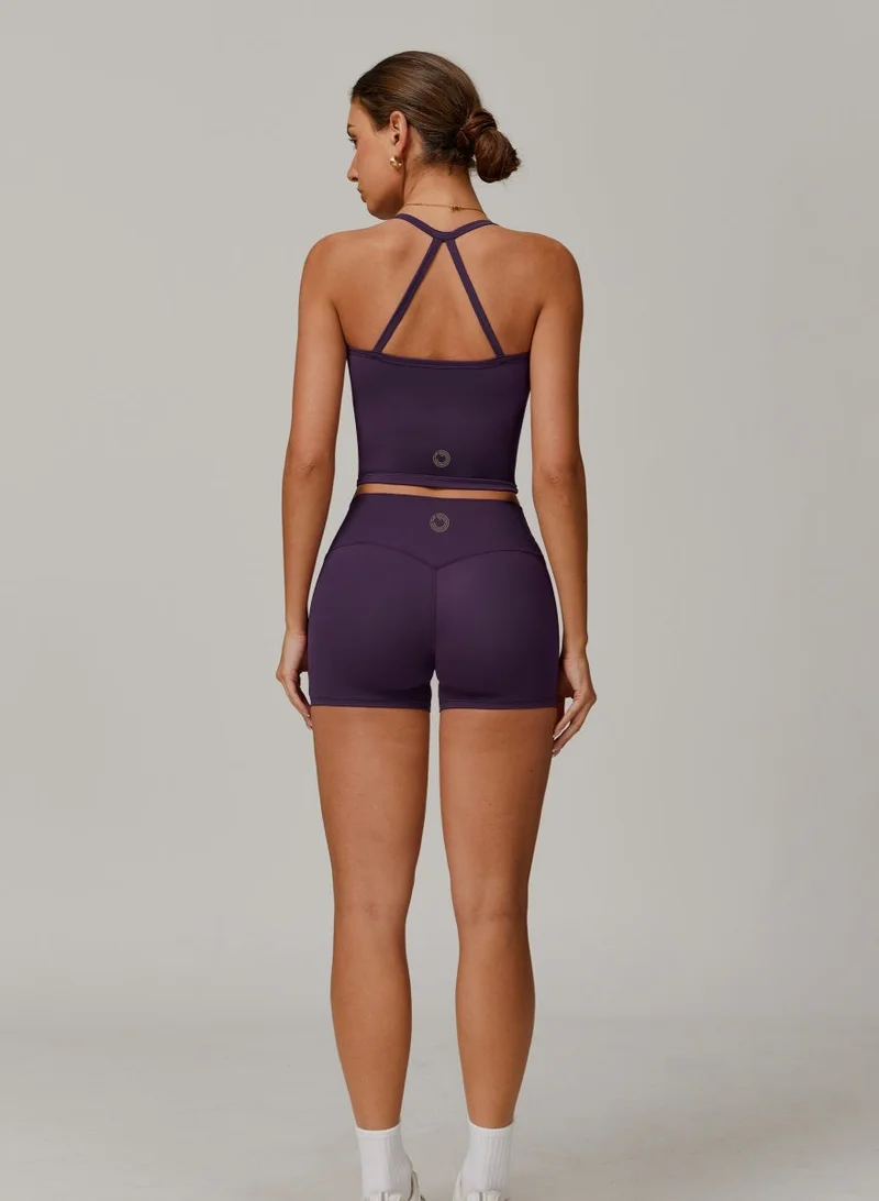 كون.يوغا بلوزة كامي نسائية بظهر على شكل حرف  وفتحة رقبة مربعة