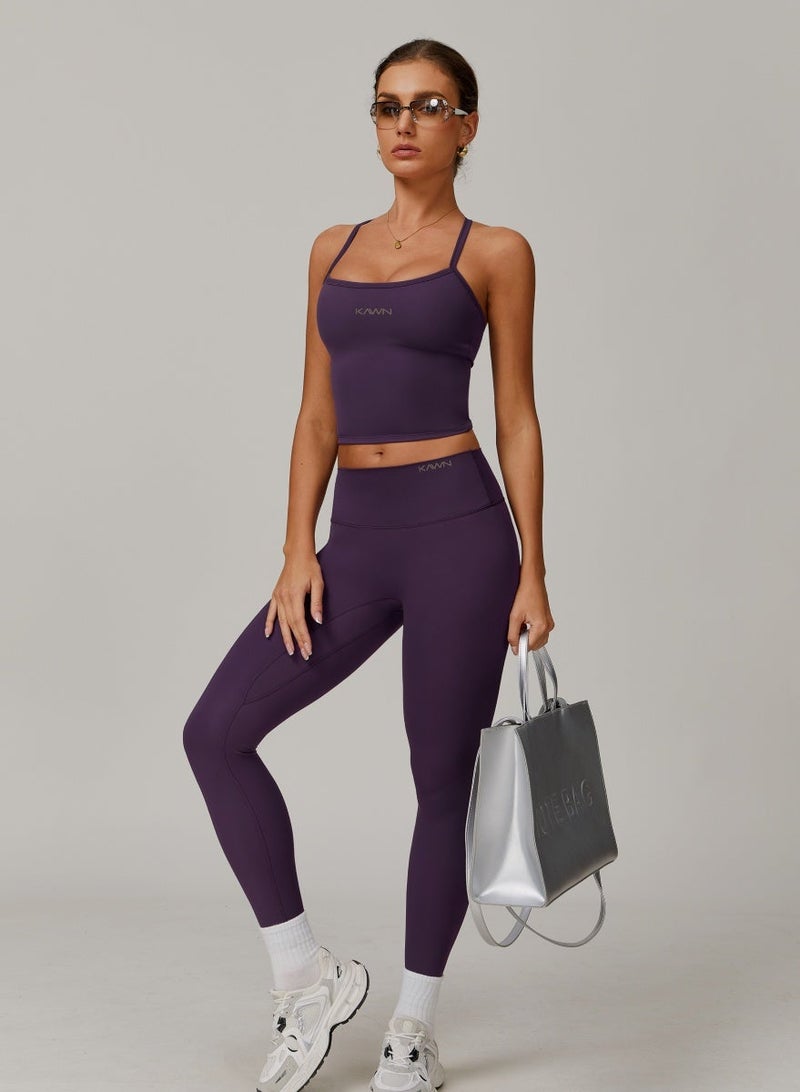 KAWN.YOGA Womens X Back Square Neckline Cami Top - Image 5