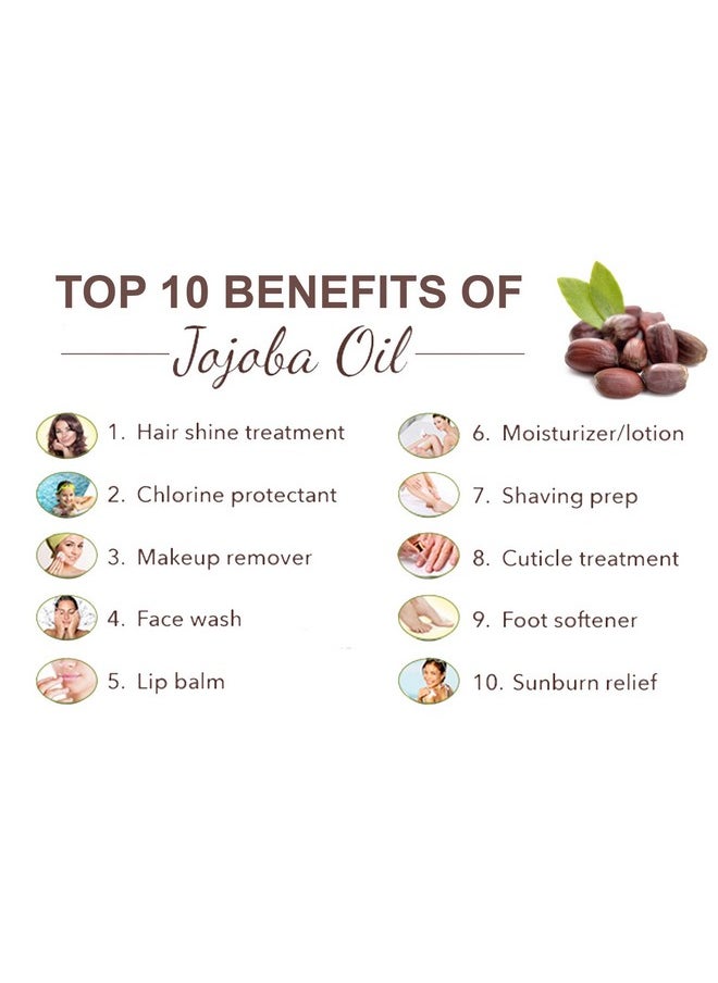 KAZIMA Jojoba Cold Pressed Carrier Oil - 100% Pure Natural Unrefined - Exceptional Moisturizer For Face, Skin, Hair & Nails - Perfect For Sensitive & Dry Skin - Enriched In Fatty Acids, Vitamins C And E (300Ml)  - Image 2