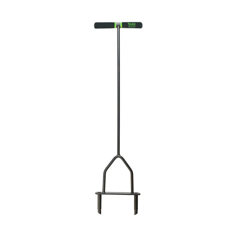 Yard Butler Manual Lawn Coring Aerator, ID-6C - Lawn Care Tool for Aerating - Long-Handled - Power-Coated Steel Construction - Comfortable Cushioned Handles Garden Tool - Easy to Use - Image 1