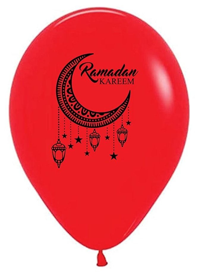 PRINTSHOP4ME - Ramadan Mubarak Balloons for Decorations Red - Image 1